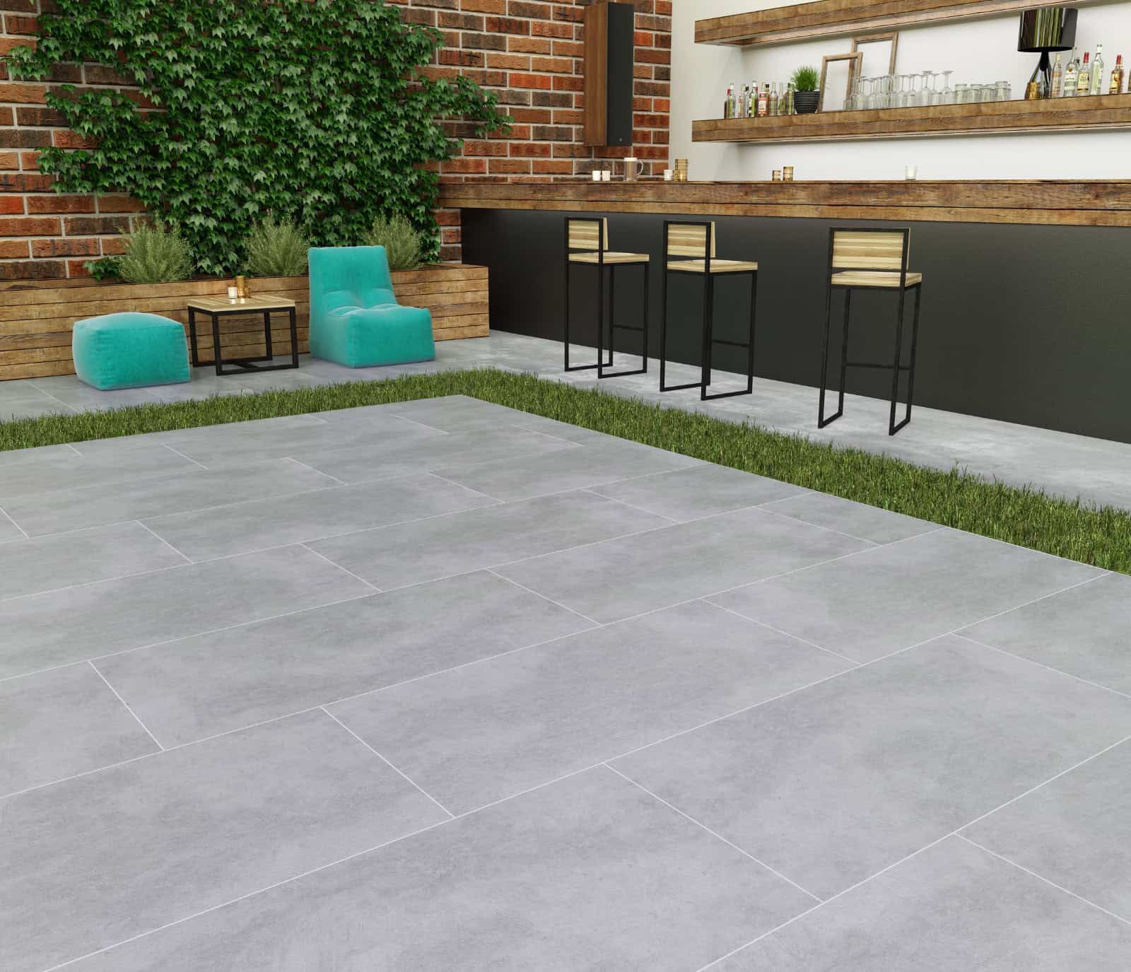 Gresie Porțelanată Rectificată Interior, Exterior 60x120 R TIROL - Gri - KAI Ceramics